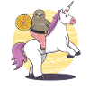 Sloth Unicorn Pizza Funny Gift Birthday