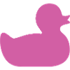 Duck pink / squeaky duck / pink duck
