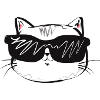 Cool cat with sunglasses