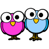 Birds Glubschaugen cartoon cute