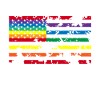 T-shirt États-Unis arc-en-Drapeau