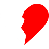 HALF HEART RIGHT SIDE