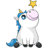Süßes Comic Einhorn