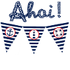 Ahoi, mer, maritime, drapeau