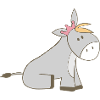 Royal donkey with crown