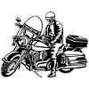 Chopper / moto 05_schwarz blanc