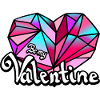 Valentine Be my Valentine géométriquement