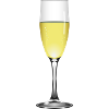 Glass with sparkling wine
