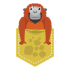 Affe / Seitentasche / Geschenk / Kinder