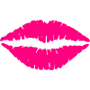 Lèvres kissing lèvres rose