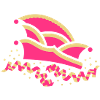 Fool's cap with streamers