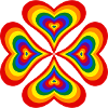Flower from rainbow hearts (LGBT)