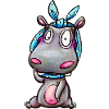 hippo with kerchief
