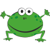 Funny green frog