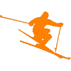 Ski freestyle skier silhouette freeski