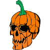 Halloween skull pumpkin
