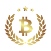 Bitcoin golden wreath design