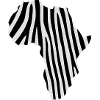 AFRIQUE - motif zébré continent