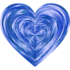 Glittering heart blue