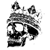 Skull with crown
