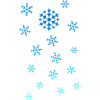Snowfall, snow flowers