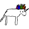 Beautiful scribbled unicorn