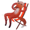 Sunbathing Fox (without sun)