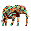 Indian elephant mandala pattern
