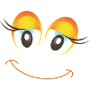 Happy female smiley present idea
