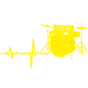 Gift heartbeat drums yellow