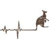 Gift heartbeat kangaroo