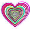 colorful heart with 3D effect