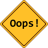 error, oops !, customizable