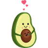 Pregnant avocado - heart - love-Schwangerschaft