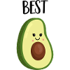 Bästa par skjorta - avokado - lämplig grafik