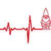 Geschenk Heartbeat Gartenzwerg