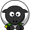 Moonlit Night Sheep Cartoon