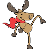 Reindeer Dancer with Red Scarf