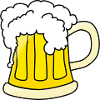 Bierkrug mit Schaum Illustration