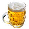 Goldenes Bierglas Motiv
