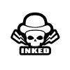 Totenkopf tätowiert mit Hut - Bandit Tattoo Tinte