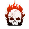 flaming skull skull tattoo gift