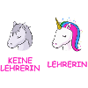 Unicorn Kontrast Lehrerin