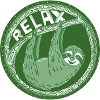 RELAX - pale green sloth