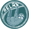 RELAX - blue sloth
