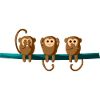 See Hear Speak Monkeys monkeys
