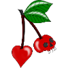 cherry heart skull