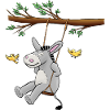 Donkey - Kuschelesel on swing