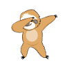 Dabbing sloth dancing funny gift