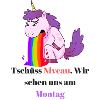 Einhorn Comic Sprüche Design